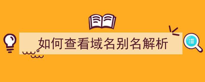 如何查看域名别名解析（如何查看域名别名解析信息）