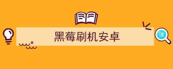 黑莓刷机安卓教程（黑莓刷机安卓）