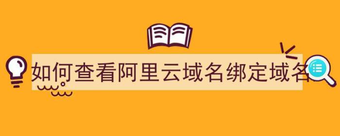 如何查看阿里云域名绑定域名（如何查看阿里云域名绑定域名信息）