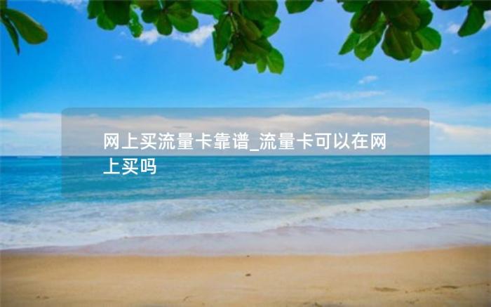 网上买流量卡靠谱_流量卡可以在网上买吗(2023年在网上买流量卡)