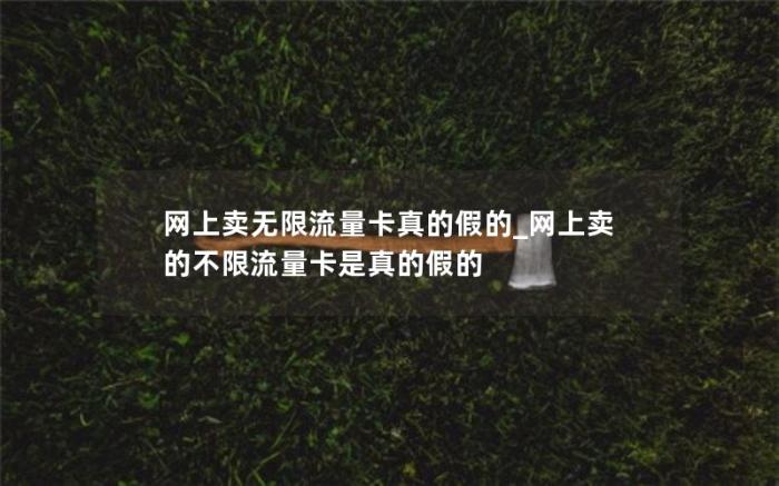 网上卖无限流量卡真的假的_网上卖的不限流量卡是真的假的(网上哪些流量卡是真的还是假的)